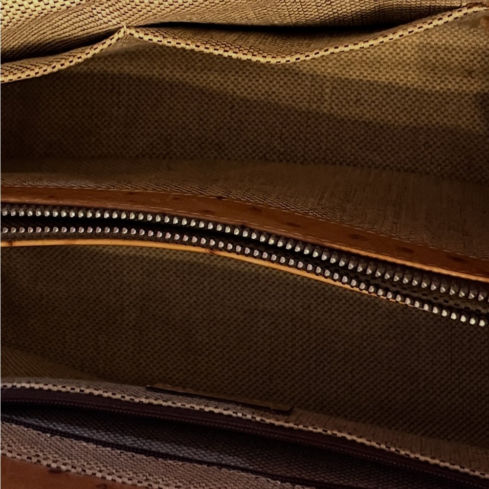 Dooney & Bourke Ostrich Leather Satchel. - Picture 10 of 13